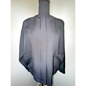 New Balance Women's Crop Cocoon Jacket Full Zip Quilted Black No Size Tag‎